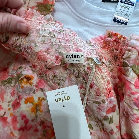 Nwt Sundance Dylan fields of flower raw edged smocked popover blouse size XL - Picture 3 of 5